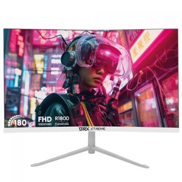 Imagem de Monitor Gamer BRX Streme, 24 Pol, Full HD, Curvo, 180Hz, VA, HDMI/DP, 