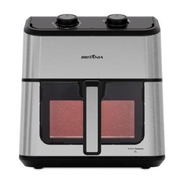 Imagem de Air Fryer Britânia 8 Litros Redstone Visor Glass BAF80A 127v, Preto, 1