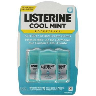 Imagem de JohnsonS Listerine Pocket Pack - Sabor Cool Mint - 72 Tiras