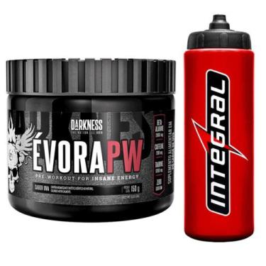 Imagem de Evora Pré Treino 150g + Squeeze 800ML Integralmedica, Uva