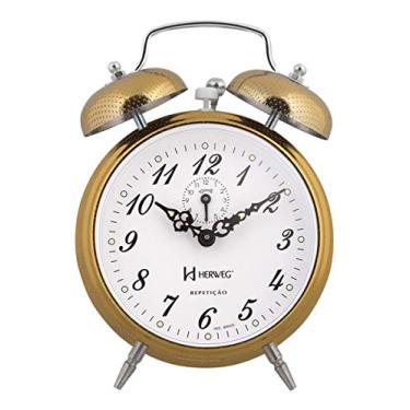 Imagem de Relógio De Mesa Despertador Mecanico Vintage Retro A Corda Herweg Ref. - 2380