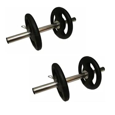 Imagem de Halteres De Barra Oca 40 Cm Com 4 Anilhas De 3kg