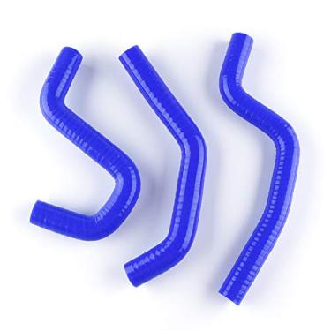Imagem de LUXERAD Kit de mangueira de arrefecimento de silicone de desempenho de 3 camadas 4,5 mm para HON DA CR85 CR 85 96-07 (azul)