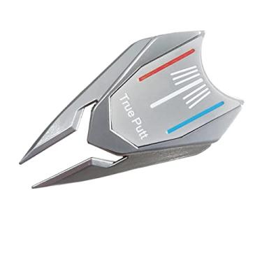 Imagem de shamjina Golf Marker funciones Equipamento de Golfe Gadget Portátil Ferramenta de Alinhamento de Taco de Golfe Ferramenta de, Prata