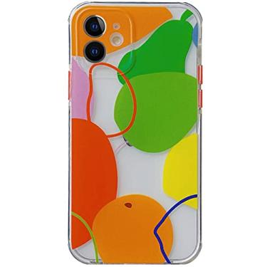 Imagem de Capas transparentes laranja pêra para iPhone 12 Pro Max 11 PRO MAX X XS XR 7 8 PLUS SE 2020 Shell Capa macia, A, para iPhone 11