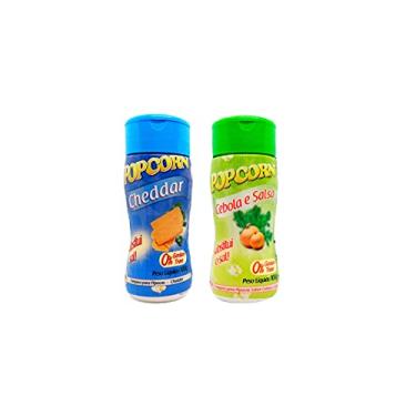 Imagem de Temperos P/ Pipoca Popcorn Cx 12 Frascos. 6 Cheddar - 6 Cebola e Salsa