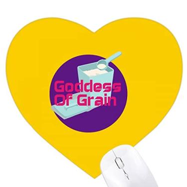 Imagem de Mousepad de coração Midsummer Goddess Blessing Harvest Tapete de borracha para escritório