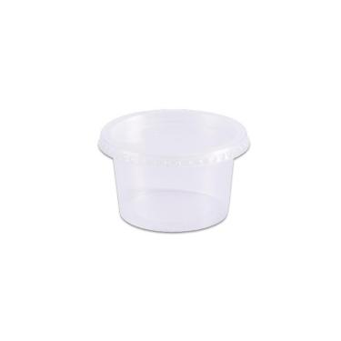 Imagem de Pote de Plástico Descartável Redondo c/ Tampa 200ml c/ 24un