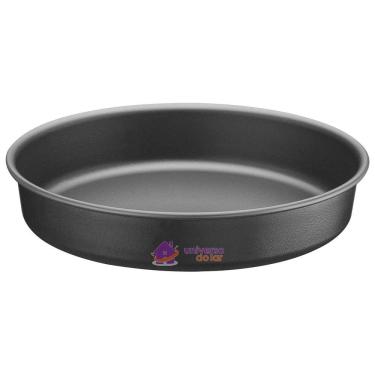 Imagem de Assadeira Redonda Tramontina em Alumínio Antiaderente Starflon T1 Grafite 22 cm 1,7 L Tramontina