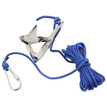 Imagem de Âncora de barco Acessórios de âncora de caiaque de grau em uma variedade de marinhos m de corda polida âncora de garra se