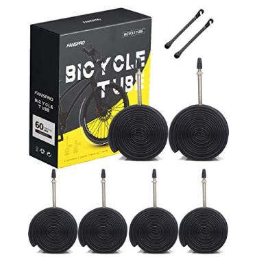 Imagem de FANSPRO 700 x 28-32c Tubos internos para bicicleta de estrada, válvula Presta de 60 mm, tubo interno butílico de qualidade premium, pacote com 6 alavancas de pneu