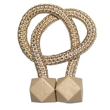 Imagem de Cortina Ímã Tieback Cubo Bola Fivela Cortina Cilp Laço Magnético Atrás Acessórios de Retenção Suporte de Cortinas Correia Corda, Bege Escuro, 1 peça