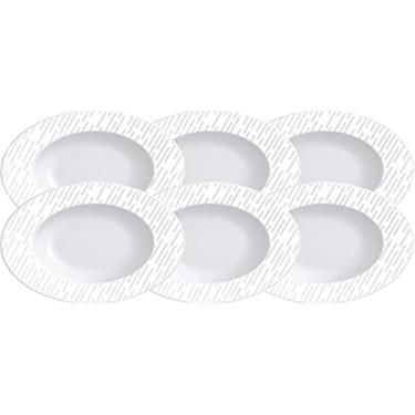 Imagem de Kit Prato Sobremesa Tramontina Marie em Porcelana Decorada 21 cm 06 Peças