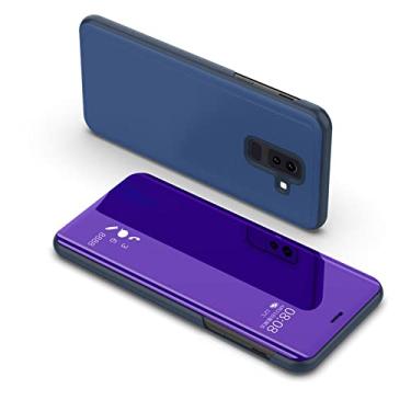 Imagem de Capa de espelho inteligente para Samsung Galaxy Note 9 8 10 20 S21 S20 FE S8 S9 S10 Plus S10e S7 Edge M21 M12 M31 Ultra Cover Coque, Roxo, para Samsung M21 (M31)