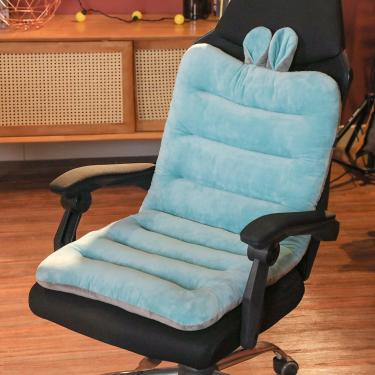 Imagem de Almofadas de cadeira,integrada reclin¨¢vel mesa assento almofada almofada encosto almofada de pel¨²cia algod?o pp apoio para as costas cadeira de escrit¨®rio sof¨¢ almofada assento de carro(Blue), A