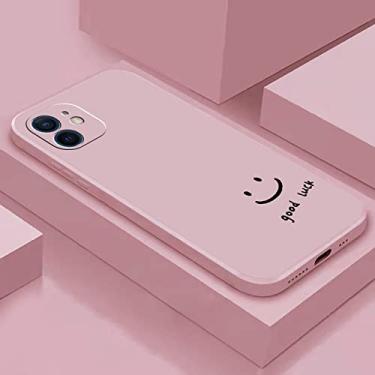 Imagem de Para iPhone 11 13 12 Pro Max 12 13 Mini X XR XS MAX SE 2020 7 8 6s Plus Soft Case Capa de telefone de rosto sorridente, rosa, para Xs Max