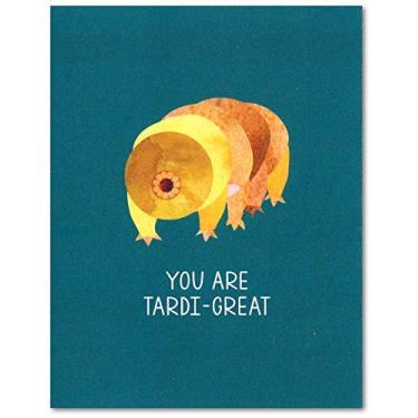Imagem de Cartão Tardigrade de Amor/Aniversário/Dia dos Namorados (4,25" x 5,5") da Nerdy Words