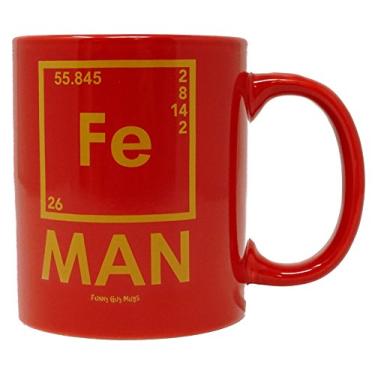 Imagem de Caneca de café de cerâmica Funny Guy Mugs FE Homem de Ferro, vermelha, 325 ml