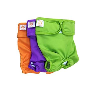 Imagem de Fralda Cachorro Fêmea Reutilizáveis 3 Pcs Petting Is Caring - Materiais Duráveis ​​Solução lavável na máquina para incontinência de animais de estimação e viagens longas (SOLID, XL)