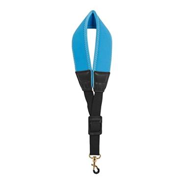 Imagem de LAURAG Alça de pescoço de saxofone ajustável Nylon Sax Strap Gancho de metal para tenor/soprano/alto saxofones clarinete