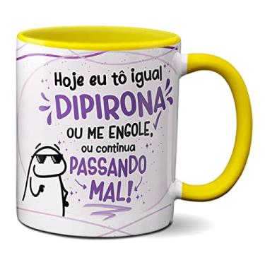 Imagem de Caneca Flork Tô Igual Dipirona, Me Engole Ou Passa Mal (Amarela)
