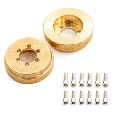 Imagem de Galori Roda de Beadlock Substituição do bloco de peso da roda interna de latão 2 peças para 1/10 TRAX4 90046 90047 Carro rastreador de controle remoto 1,9 polegadas/2,2 polegadas Beadlock Jantes de ro