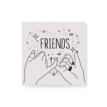 Imagem de Arte Maníacos Quadro Decorativo em Tela Canvas Friends Dedinhos - 50x50cm