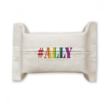 Imagem de Bolsa de linho de algodão com estampa de arco-íris Ally LGBT