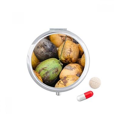 Imagem de Estojo de comprimidos para fotografia natural Fresh Papaya Picture Caixa de armazenamento de medicamentos Dispensador de recipiente