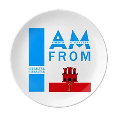 Imagem de I Am From Gibraltar Prato Decorativo de Porcelana Salver Prato de Jantar