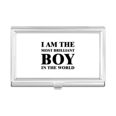 Imagem de I AmThe Brilliant Boy Porta-cartões de visita Carteira de bolso