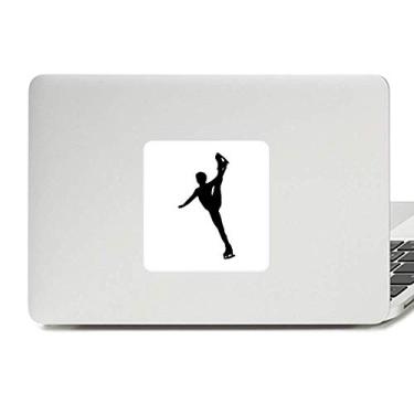 Imagem de Adesivo de vinil para notebook com jogador de educação física e patinação