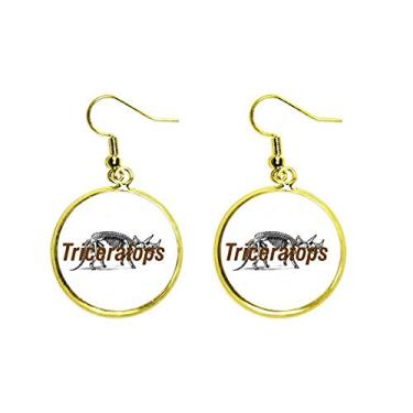 Imagem de Somatotype Trigonosaurus Orelha Esqueleto Pingente Dourado Joia Feminina