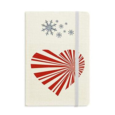 Imagem de Caderno vermelho para dia dos namorados coração florescendo diário grosso flocos de neve inverno