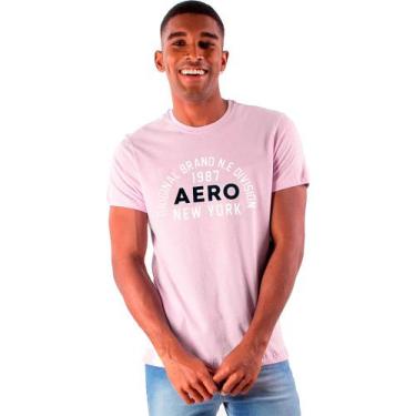 Imagem de Camiseta Aéropostale Aero New York Rosa Masculino