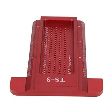 Imagem de Régua de Furo para Carpintaria, Régua Tipo T, Régua Tipo T de 3 Furos TS, Medidor Cruzado de Posicionamento de Furo para Carpintaria para Réguas Caseiras