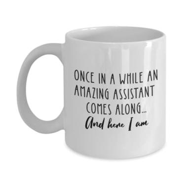 Imagem de Caneca de café assistente, caneca de café de gerente assistente, xícara de café de secretária, caneca de assistente pessoal, presente para assistente, ideia de presente de aniversário de Natal (325 ml)