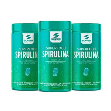 Imagem de Kit 03 Spirulina Premium 60 Cápsulas Concentradas - Super Nutrition