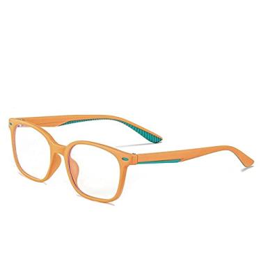 Imagem de Óculos de bloqueio de luz anti-azul de plástico titânio Square Tr para crianças Óculos de computador para crianças amarelos