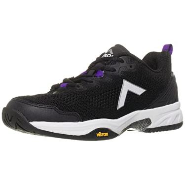 Imagem de Tyrol Sapato feminino Velocity V Pickleball, Preto/roxo, 9.5