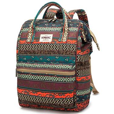 Imagem de Kinmac Mochila impermeável para laptop de até 15,6 polegadas masculina e feminina para viagem ao ar livre (boêmia)