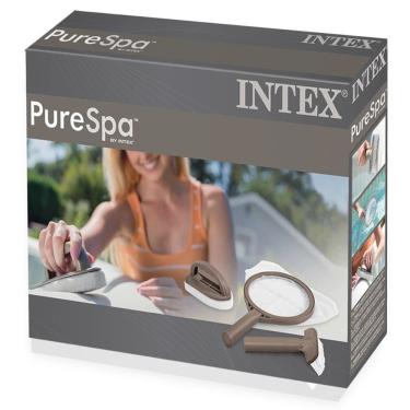 Imagem de Intex, Kit com 2 peças para Manutenção e limpeza de Spa e piscina, contém 1 escova e 1 peneira