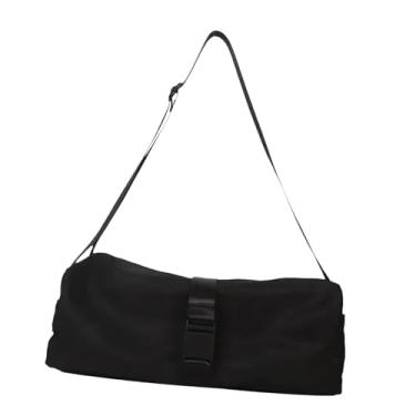 Imagem de kowaku Bolsa transversal feminina, bolsa hobo, grande capacidade, fitness, esportiva, bolsa de ombro, para treino, trabalho ao ar livre, preto