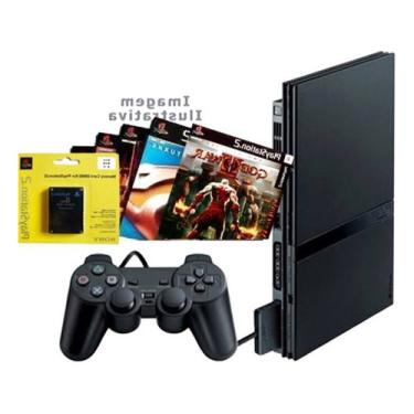 Imagem de Sony Playstation 2 Slim Standard Charcoal Black PlayStation 2