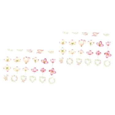 Imagem de Abaodam 6 Caixas Adesivos De Flores Artesanato Diy Adesivo Floral Decalque De Flor De Notebook Adesivo De Papel Para Artesanato Etiquetas Adesivas Adesivos Florais Foto Presente Rosa