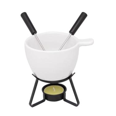 Imagem de LYOR - Aparelho de Fondue 4 Peças Bariloche Branco 250ml - Ideal para Chocolate