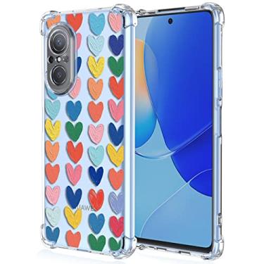Imagem de XINYEXIN Capa para Sony Xperia 5 IV (6,1 polegadas), capa transparente com estampa de flor de pintura de silicone TPU macio capa fina à prova de choque para meninas e mulheres - Amor