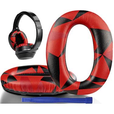 Imagem de SOULWIT Almofadas de Substituição para Sony WH-1000XM2 (WH1000XM2) & MDR-1000X (MDR1000X) Auscultadores,Almofadas de Ouvido com Espuma de Isolamento de Ruído, Espessura Adicional-Tempestade Vermelha