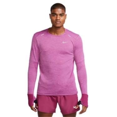 Imagem de Nike Camiseta de corrida masculina Thermainteger} Repel Element, rosa, M
