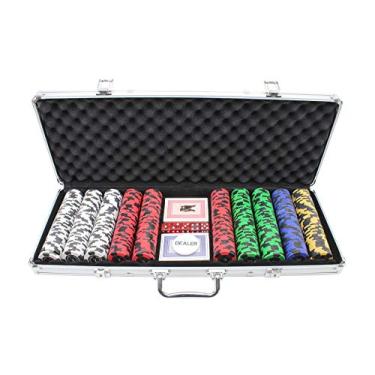 Imagem de Versa Games 500pc Roman Times Clay Poker Chips Set - 9.5g Pure Clay Poker Chip - Same Weight as Las Vegas Casino Chips - No Metal Insert - 5 Color Denomination